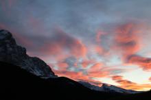 Sonnenuntergang in den Dolomiten