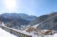 Winter panorama of Wolkenstein